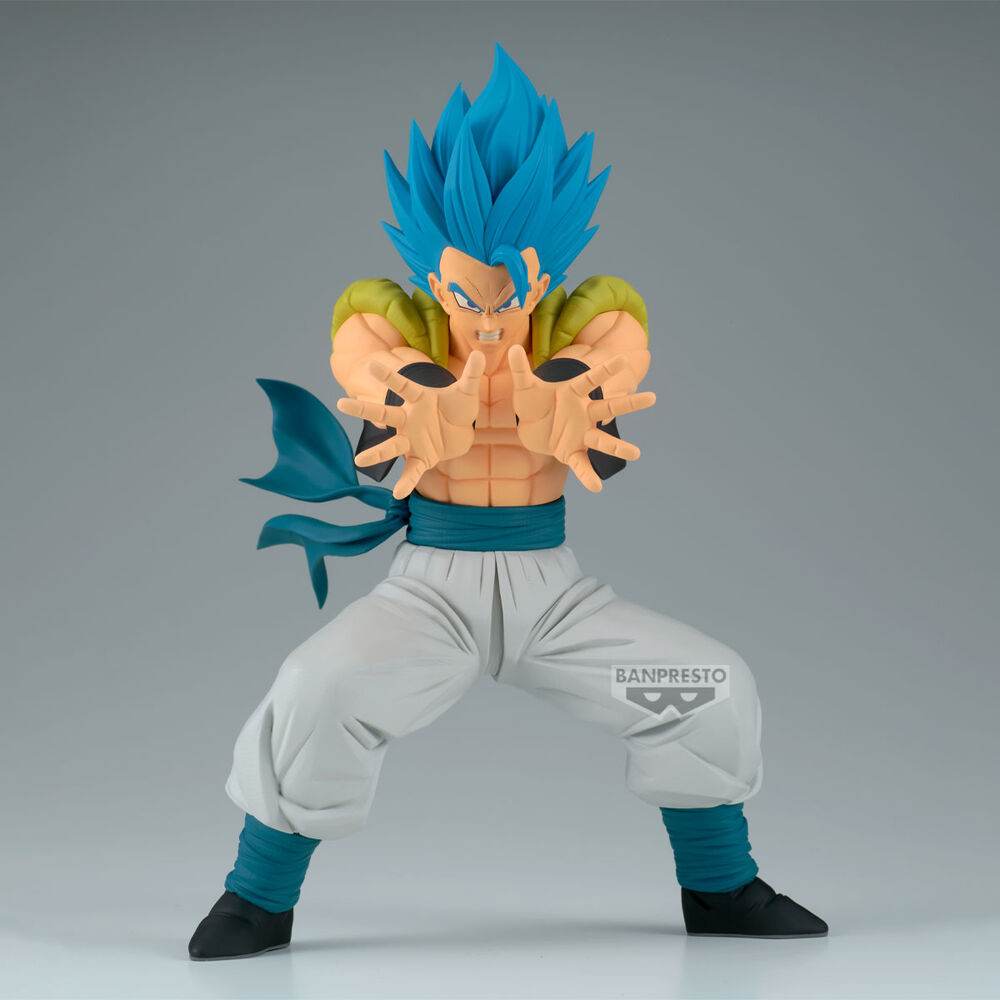 Figura de Gogeta Grandista de Dragon Ball con cabello azul y pose de combate - 2