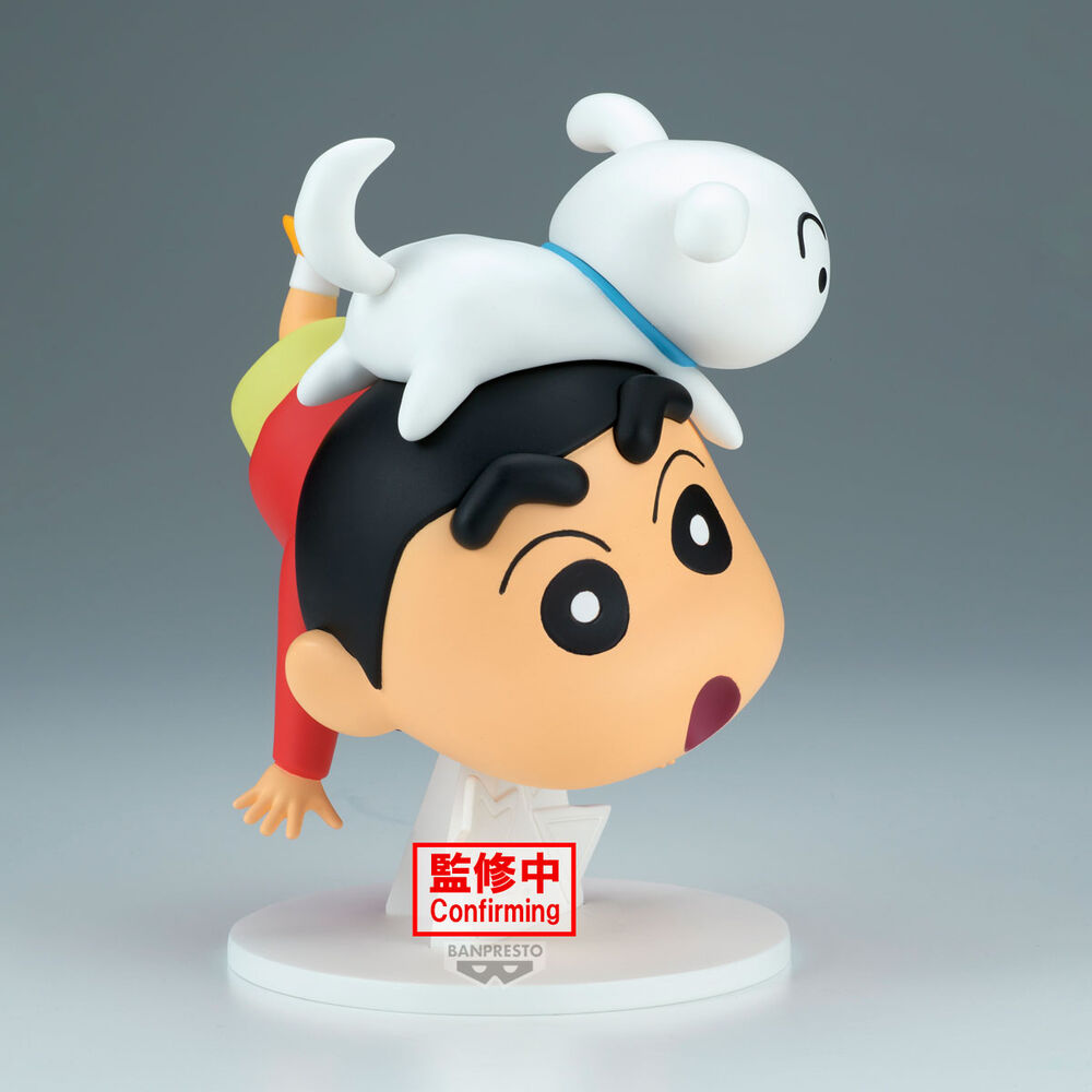 Figura de Shinnosuke Nohara de Crayon Shin-chan con un perro sobre la cabeza - 3