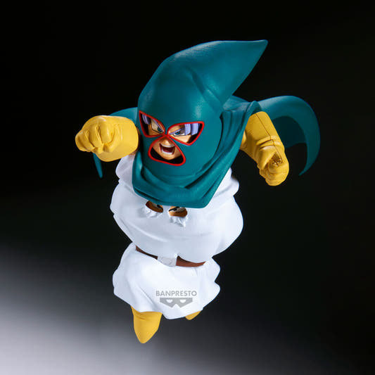 Figura Mighty Mask de Dragon Ball Z con traje blanco y máscara azul verdosa - 3