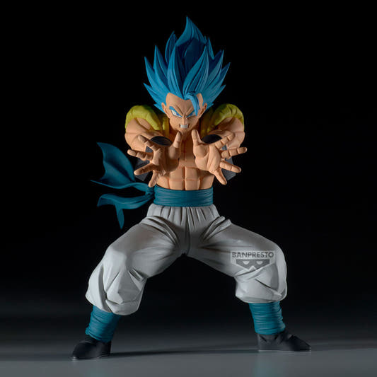Figura de Gogeta Grandista de Dragon Ball con cabello azul y pose de combate - 3