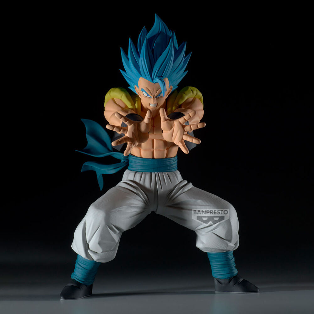 Figura de Gogeta Grandista de Dragon Ball con cabello azul y pose de combate - 3
