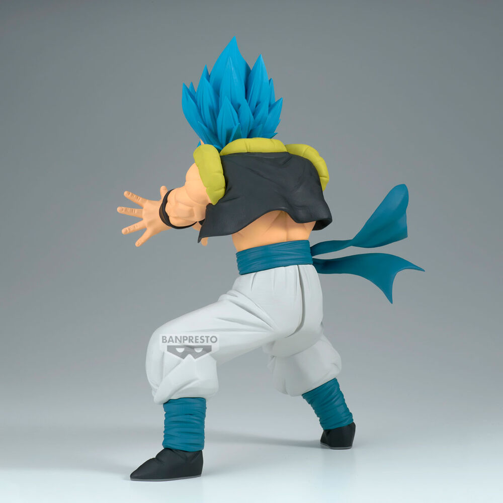 Figura de Gogeta Grandista de Dragon Ball con cabello azul y pose de combate - 5
