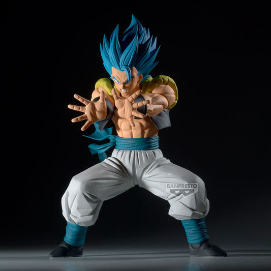 Figura de Gogeta Grandista de Dragon Ball con cabello azul y pose de combate - 6