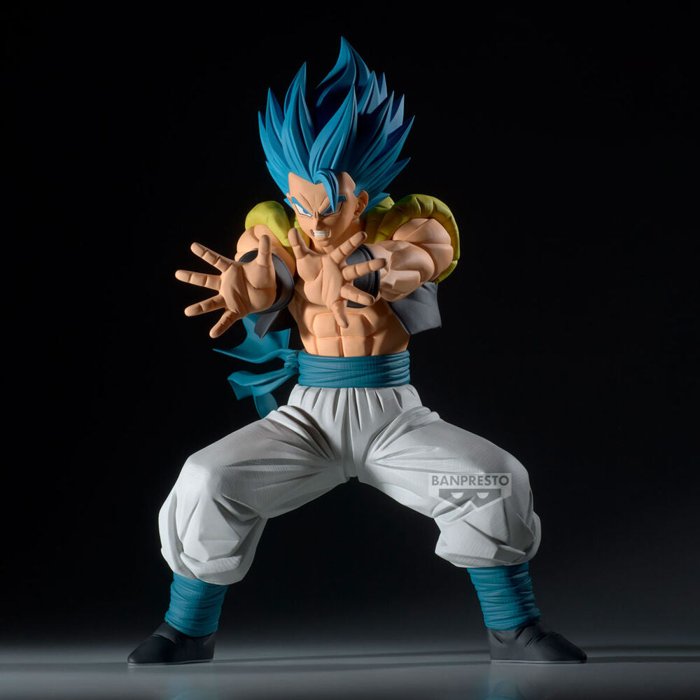 Figura de Gogeta Grandista de Dragon Ball con cabello azul y pose de combate - 6