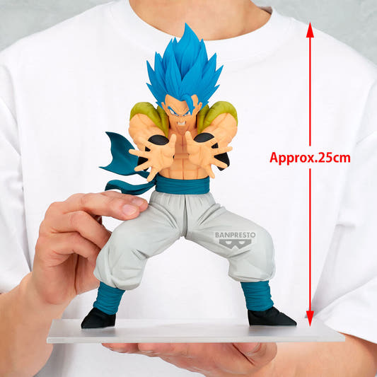 Figura de Gogeta Grandista de Dragon Ball con cabello azul y pose de combate - 7