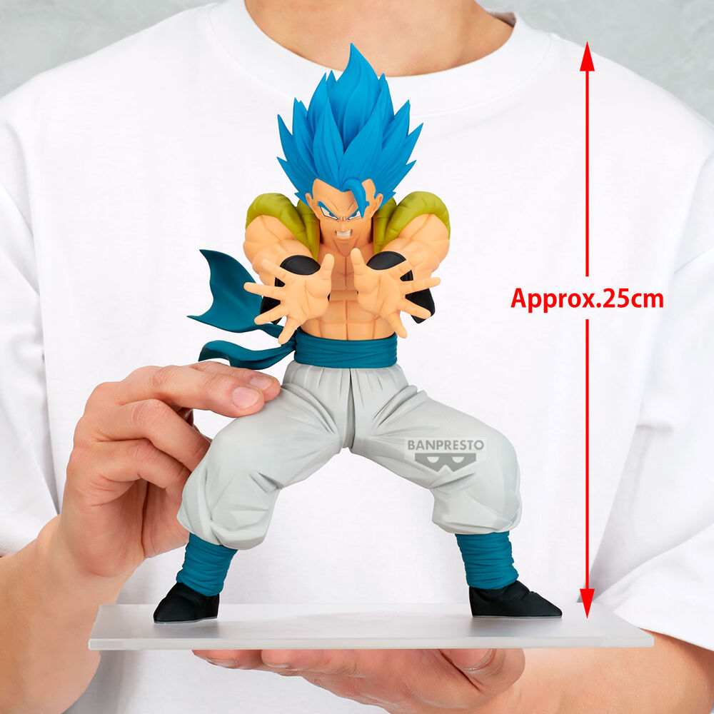 Figura de Gogeta Grandista de Dragon Ball con cabello azul y pose de combate - 7