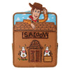 Mochila Loungefly de Woody con diseño de Toy Story y fachada del salvaje oeste