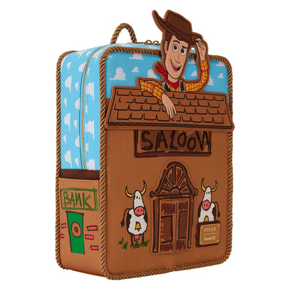 Mochila Loungefly de Woody con diseño de Toy Story y fachada del salvaje oeste - 3