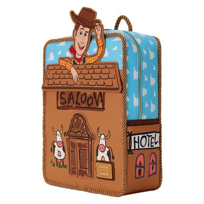 Mochila Loungefly de Woody con diseño de Toy Story y fachada del salvaje oeste - 2
