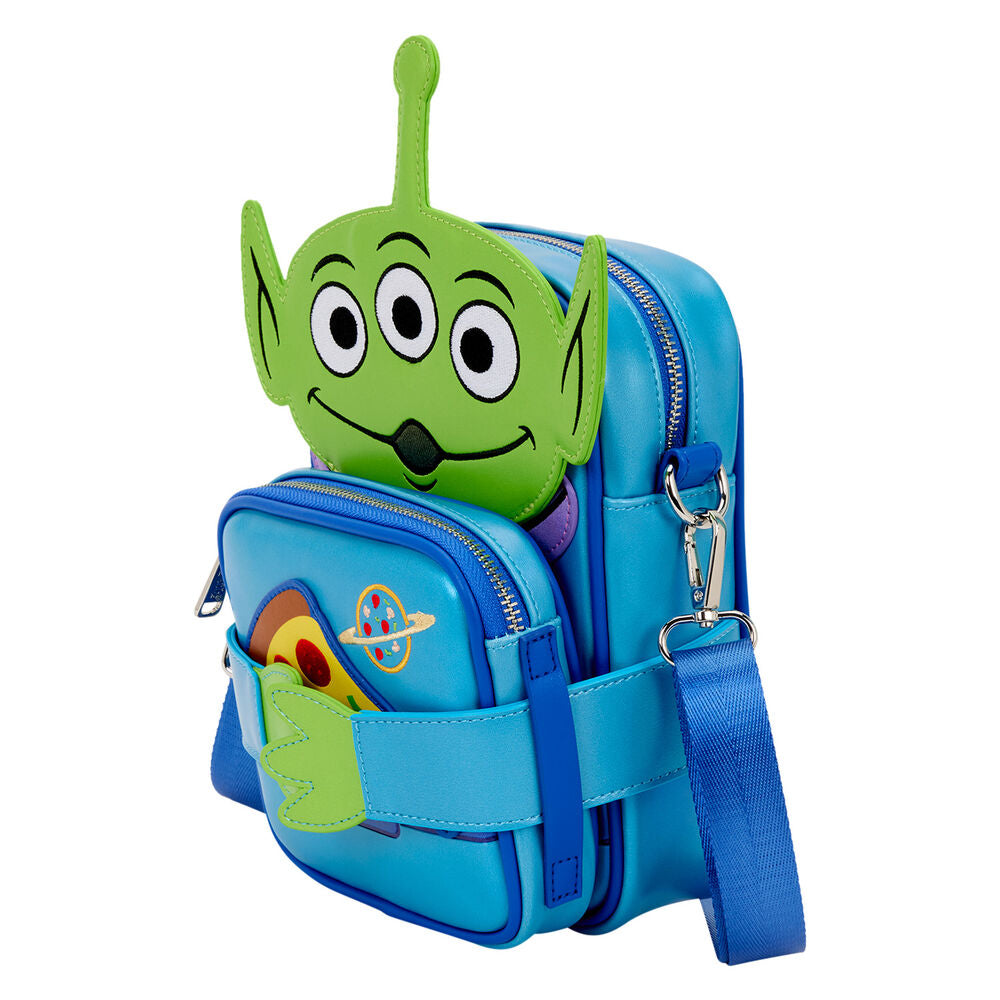 Bolso bandolera Loungefly de Aliens de Toy Story en verde y azul - 2