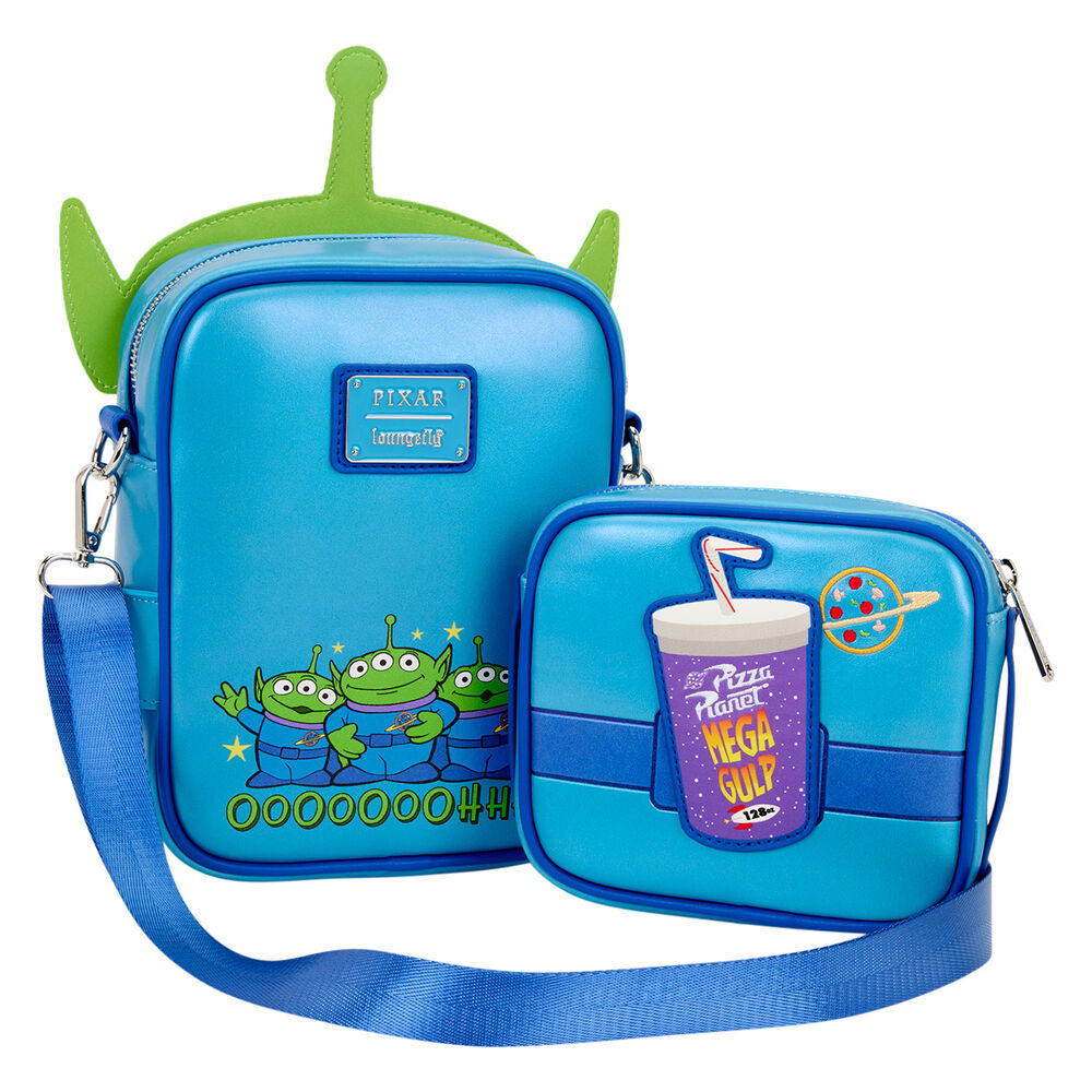 Bolso bandolera Loungefly de Aliens de Toy Story en verde y azul - 4