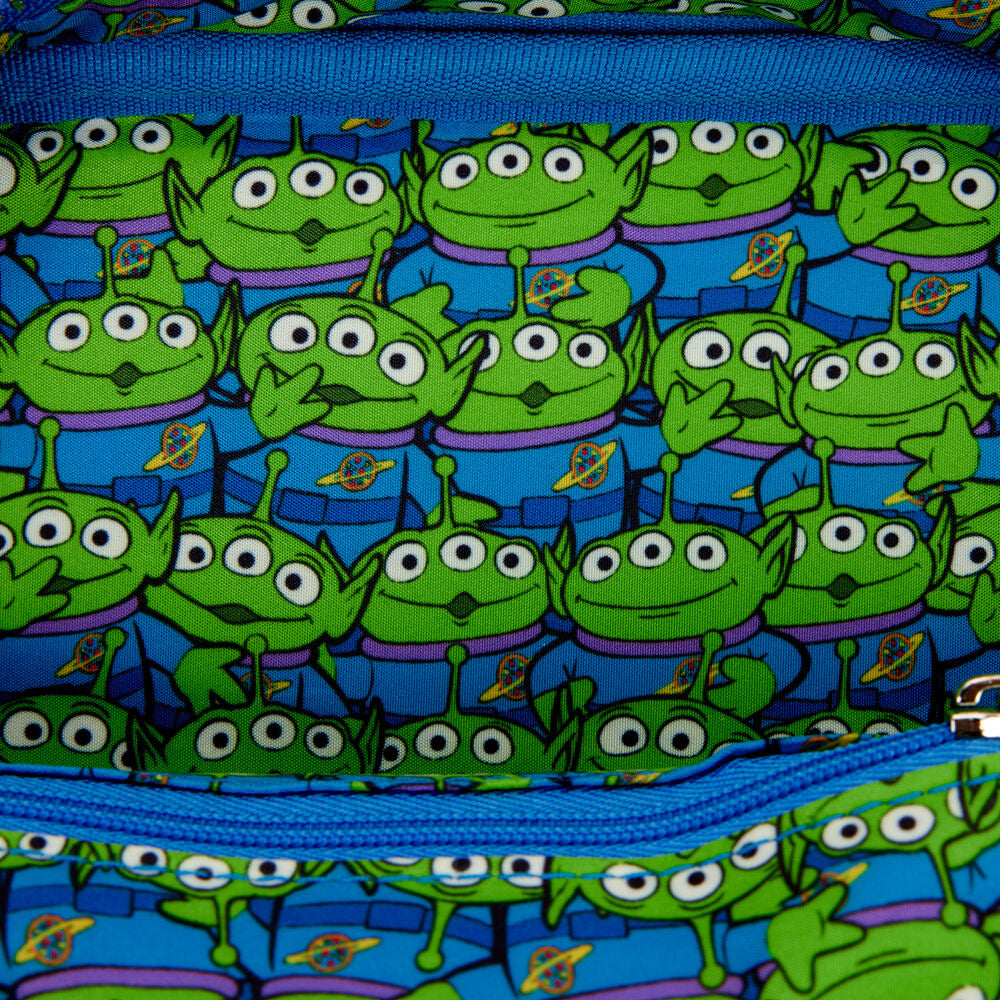 Bolso bandolera Loungefly de Aliens de Toy Story en verde y azul - 7