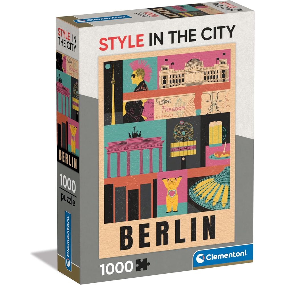 Puzzle Clementoni de 1000 piezas con collage urbano de Berlín