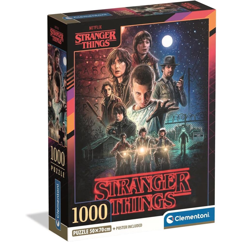 Puzzle Clementoni de Stranger Things de 1000 piezas con póster