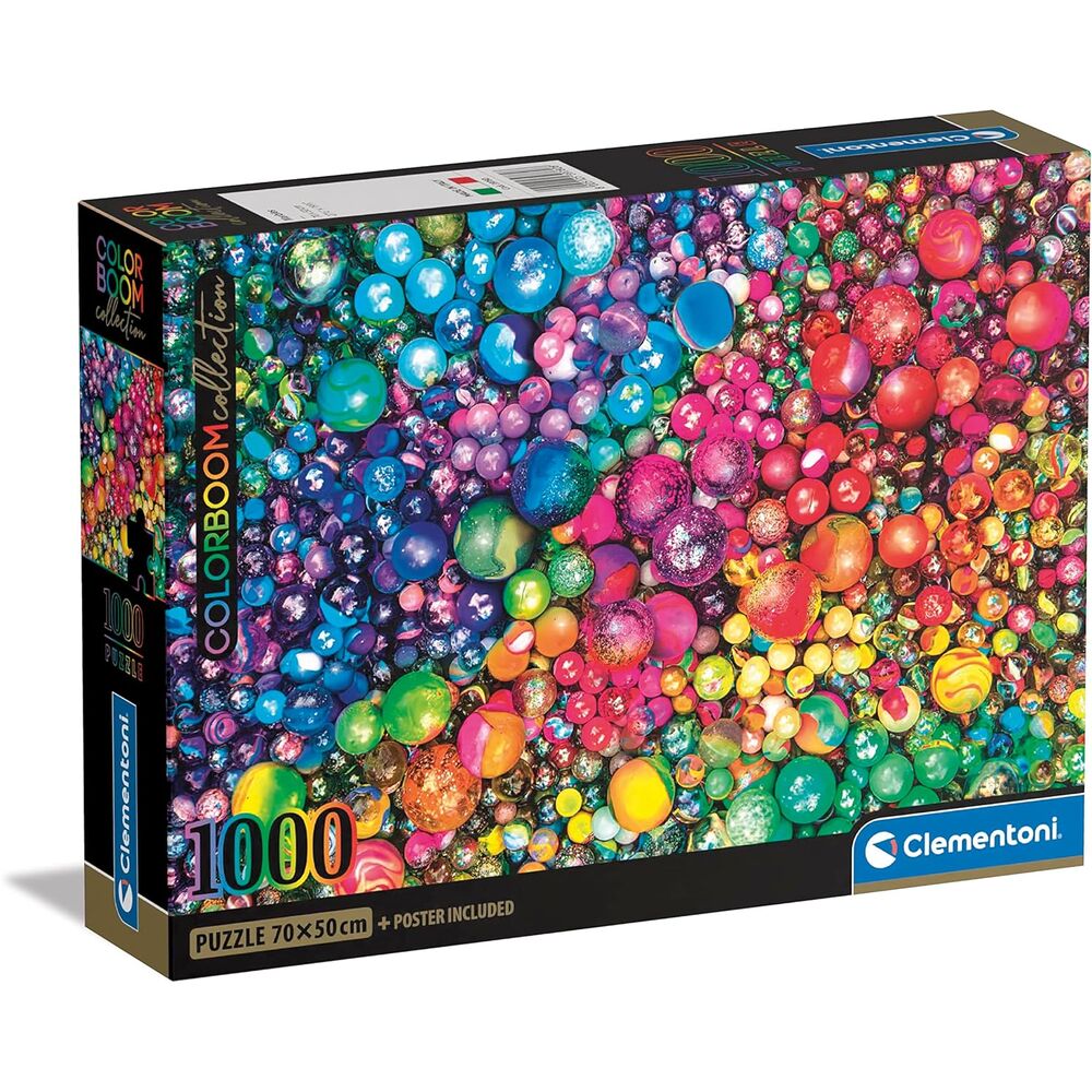 Puzzle Clementoni Marbles Color Boom de 1000 piezas con esferas multicolores