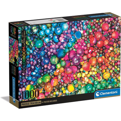 Puzzle Clementoni Marbles Color Boom de 1000 piezas con esferas multicolores