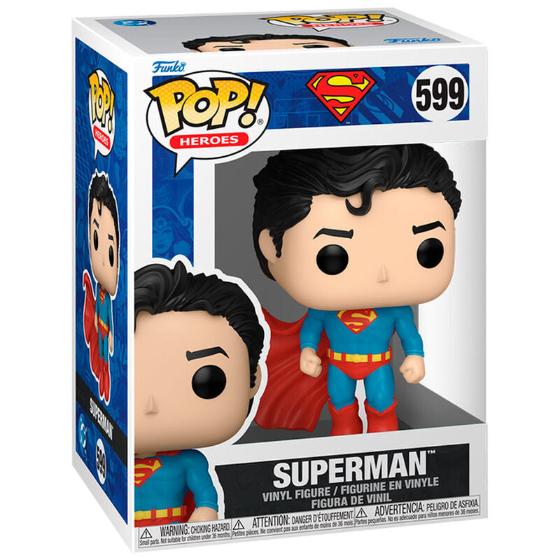 Figura Funko POP de Superman con traje azul y capa roja - 2
