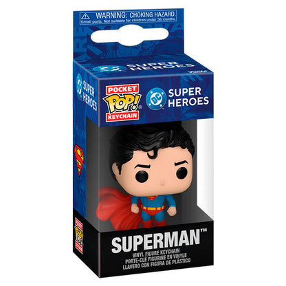 Llavero FUNKO Pocket Pop de Superman con traje azul y capa roja - 2