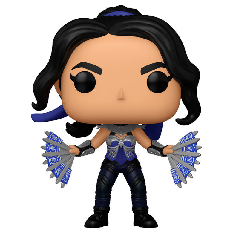 Figura Funko POP de Kitana de Mortal Kombat con abanicos azules