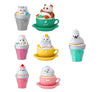 Figuras Bandai CharaLatte Art Case Animals con animales sobre vasos de colores