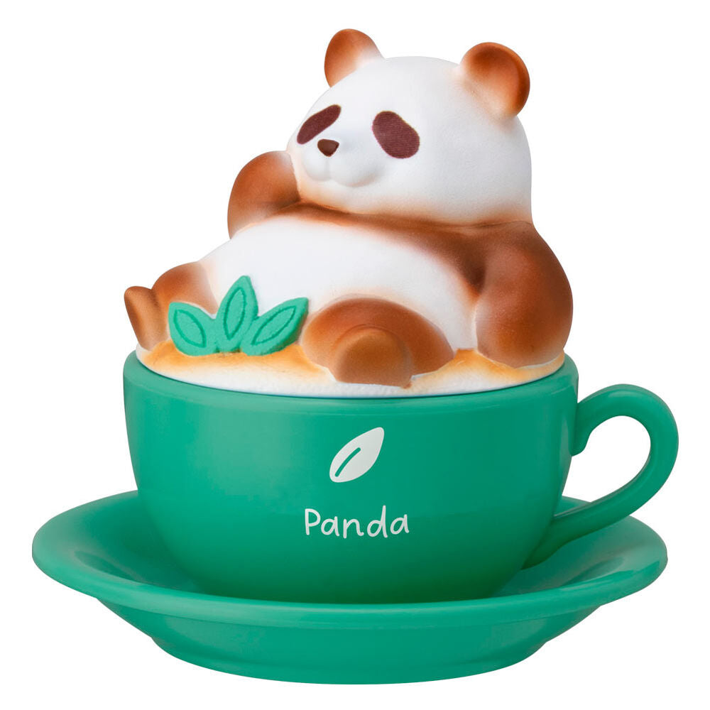 Figuras Bandai CharaLatte Art Case Animals con animales sobre vasos de colores - 3