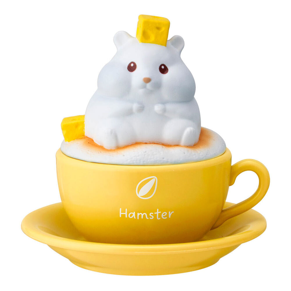 Figuras Bandai CharaLatte Art Case Animals con animales sobre vasos de colores - 4