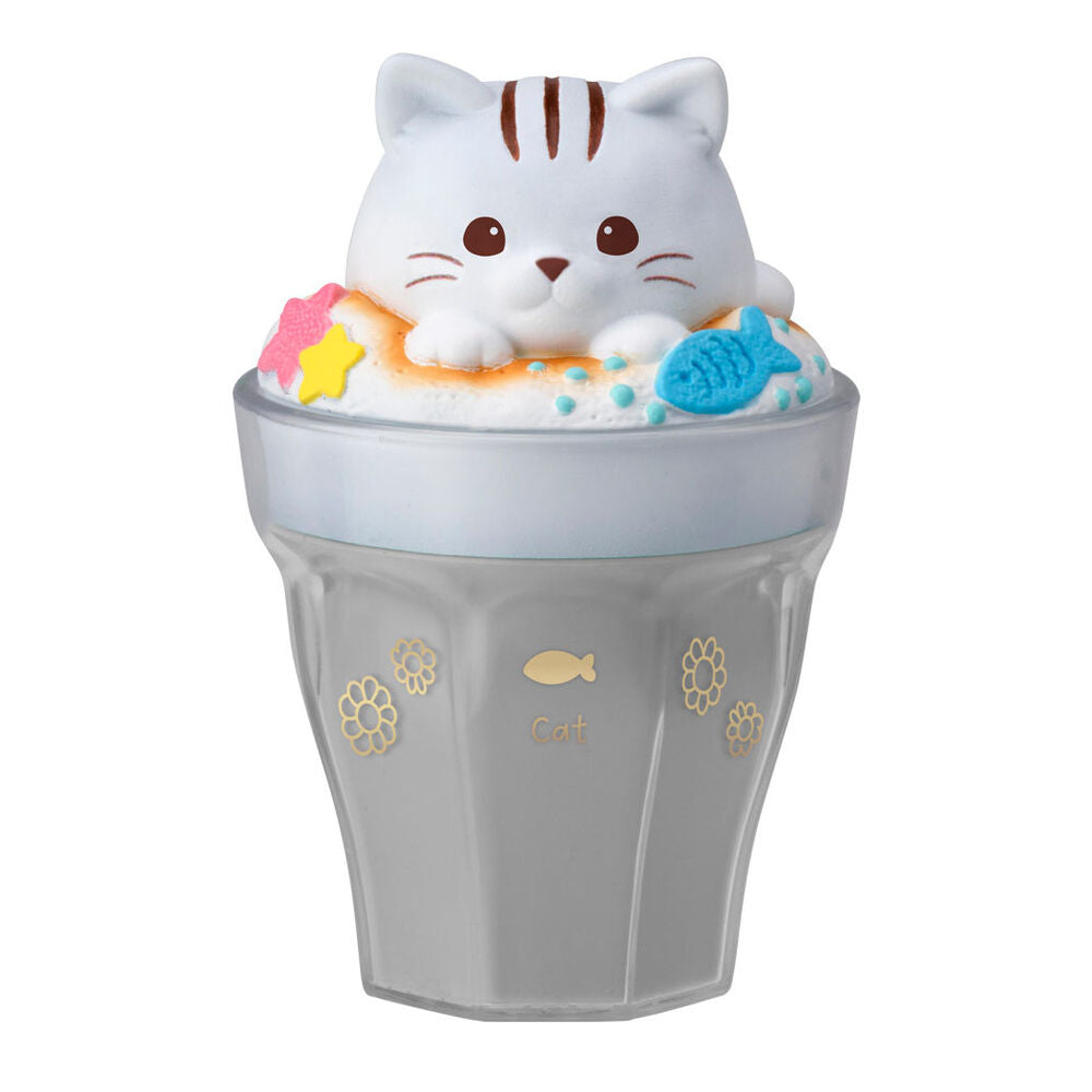 Figuras Bandai CharaLatte Art Case Animals con animales sobre vasos de colores - 6