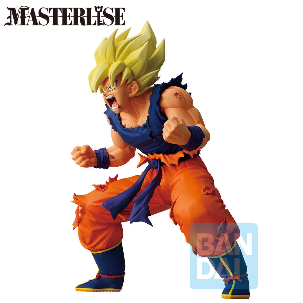 Figura Ichibansho Masterlise de Son Goku Super Saiyan en pose de combate