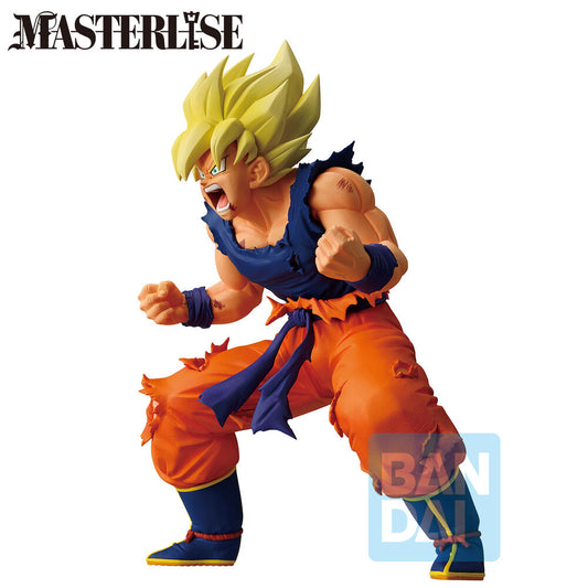 Figura Ichibansho Masterlise de Son Goku Super Saiyan en pose de combate