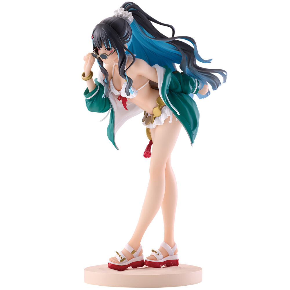 Figura Ichibansho Moon Cancer Tenochtitlan de Fate/Grand Order con cabello azul y base circular - 2