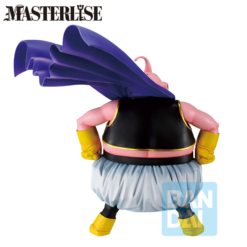 Figura de Majin Buu con capa morada y atuendo negro y dorado - 4