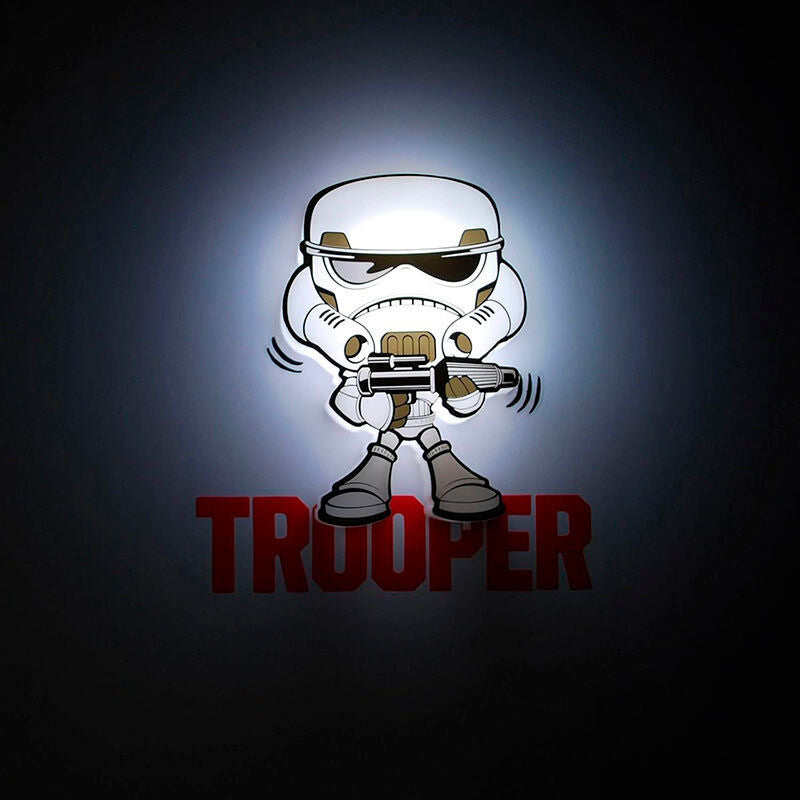 Lámpara LED mini de Stormtrooper con bláster y texto TROOPER - 2