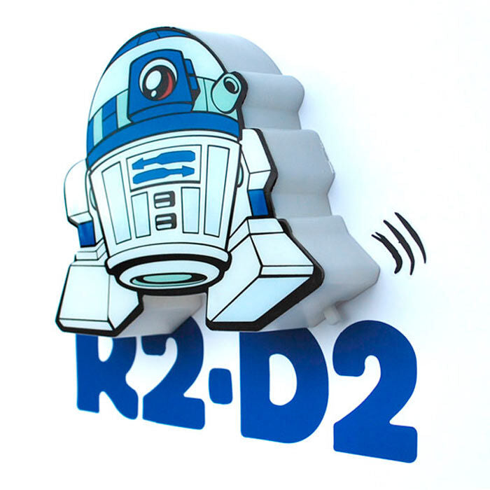 Lámpara LED 3D mini con diseño de R2-D2 de Star Wars