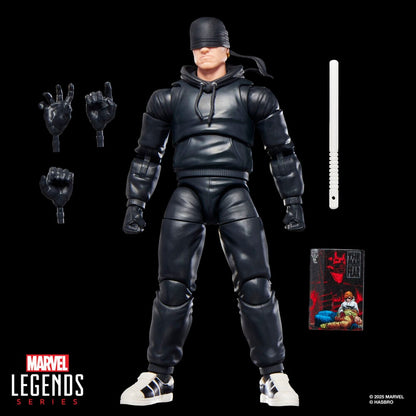 Figura articulada de Daredevil Marvel Legends de 15 cm con atuendo negro y bastón - 6