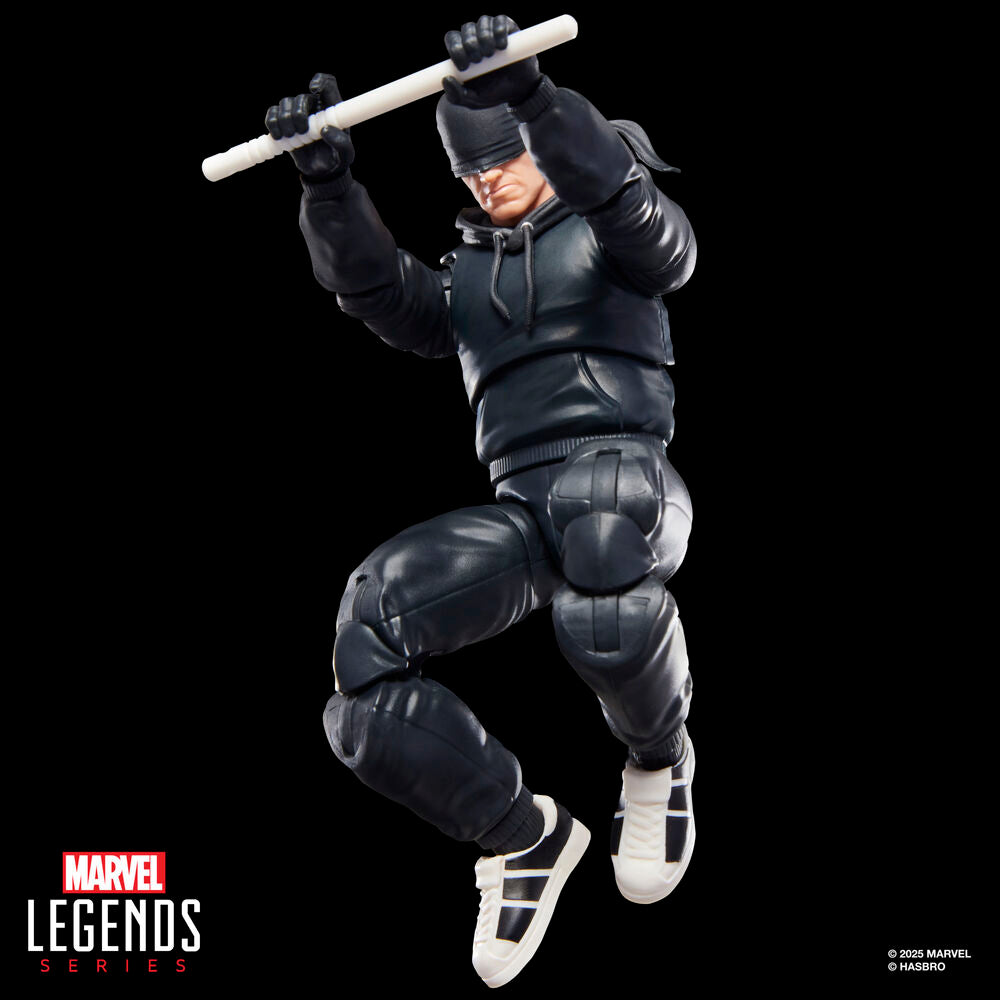 Figura articulada de Daredevil Marvel Legends de 15 cm con atuendo negro y bastón - 10