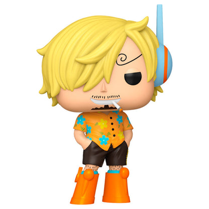 Figura Funko POP! de Sanji de One Piece con camisa naranja y botas naranjas
