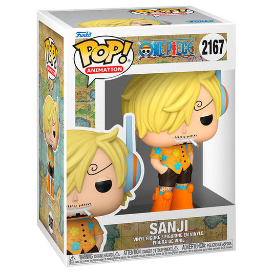 Figura Funko POP! de Sanji de One Piece con camisa naranja y botas naranjas - 2