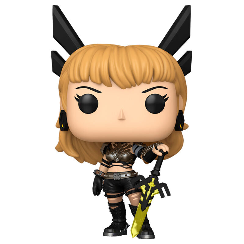 Figura Funko POP! de Magik de Marvel Rivals con espada amarilla y negra