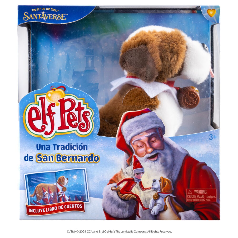 Set Elf Pets con cuento ilustrado y peluche de perro San Bernardo - 3