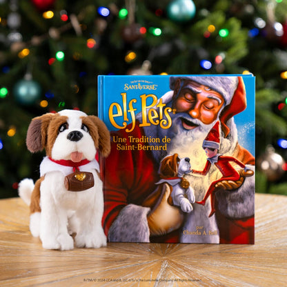 Set Elf Pets con cuento ilustrado y peluche de perro San Bernardo - 2