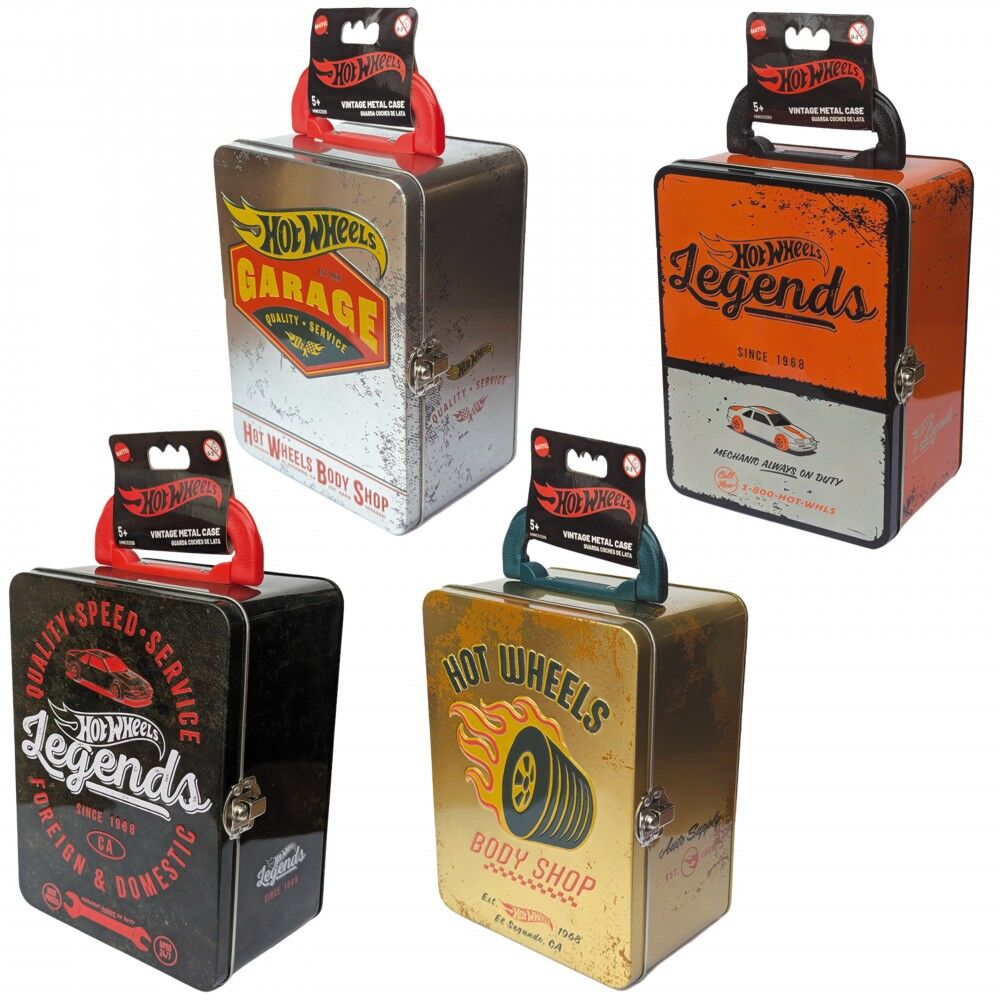 Maletín metálico vintage Hot Wheels para 18 coches