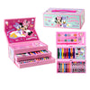 Maletín rosa de colorear Minnie y Daisy Disney con materiales de dibujo