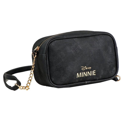 Bolso bandolera negro de Minnie Disney con cadena dorada