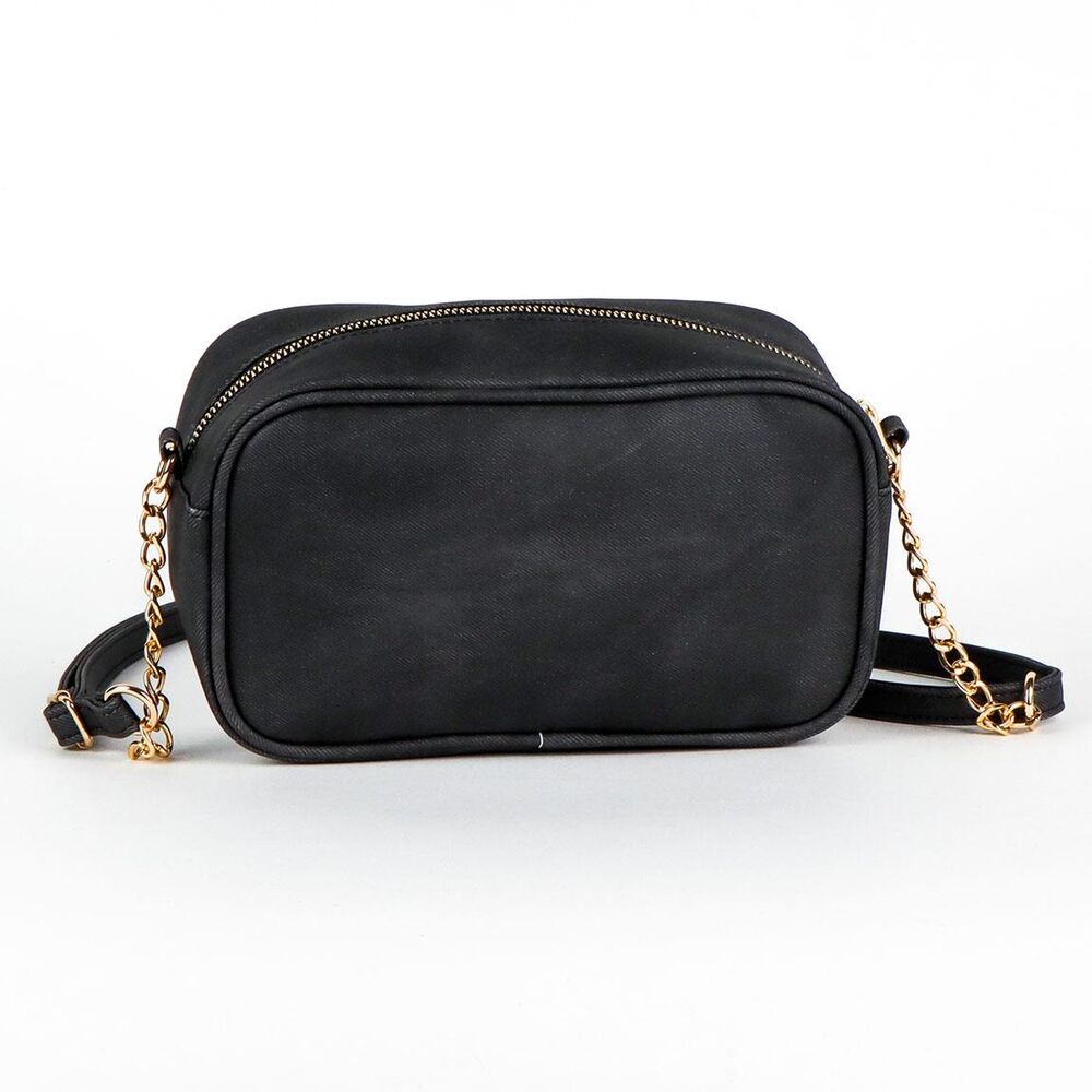 Bolso bandolera negro de Minnie Disney con cadena dorada - 3