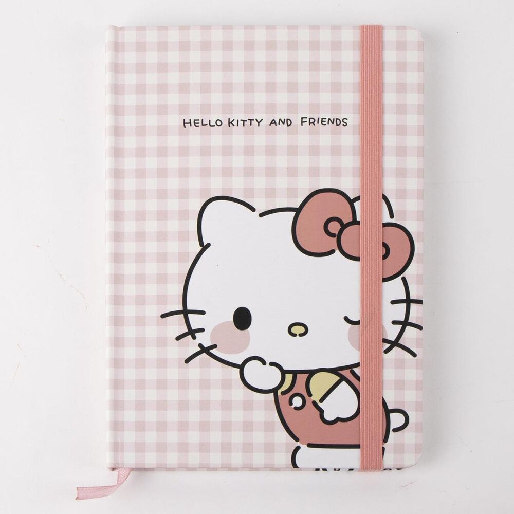 Set de papelería Hello Kitty con libreta rosa, tres marcapáginas y llavero - 7