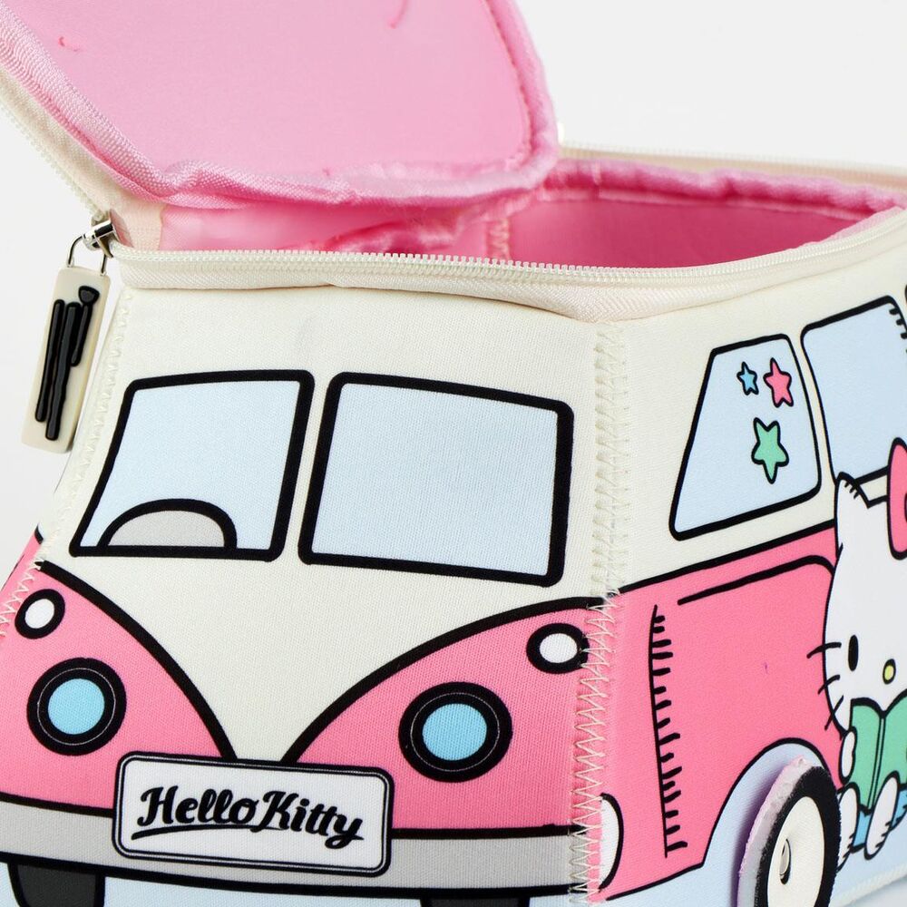 Neceser de viaje Hello Kitty con diseño de furgoneta rosa - 4