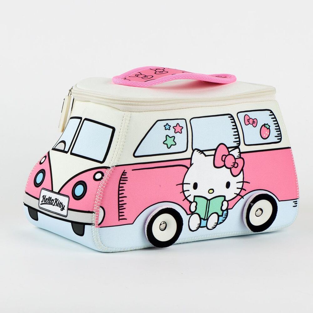 Neceser de viaje Hello Kitty con diseño de furgoneta rosa - 5