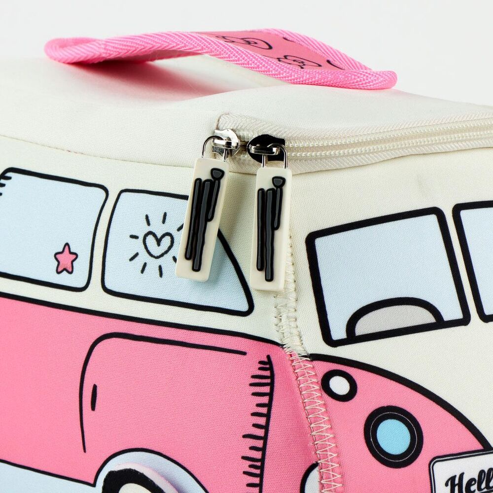 Neceser de viaje Hello Kitty con diseño de furgoneta rosa - 6
