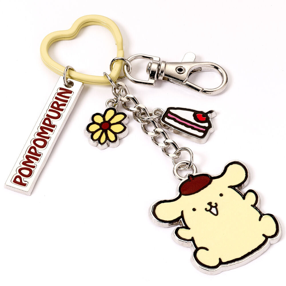 Llavero Pompompurin Hello Kitty con anilla de corazón - 2