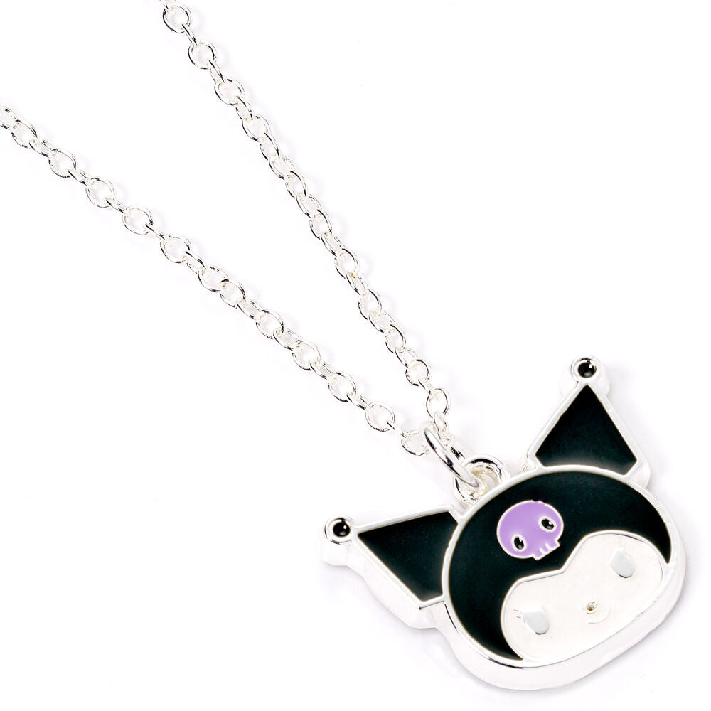 Colgante de Kuromi de Hello Kitty con cadena sobre tarjeta rosa - 2
